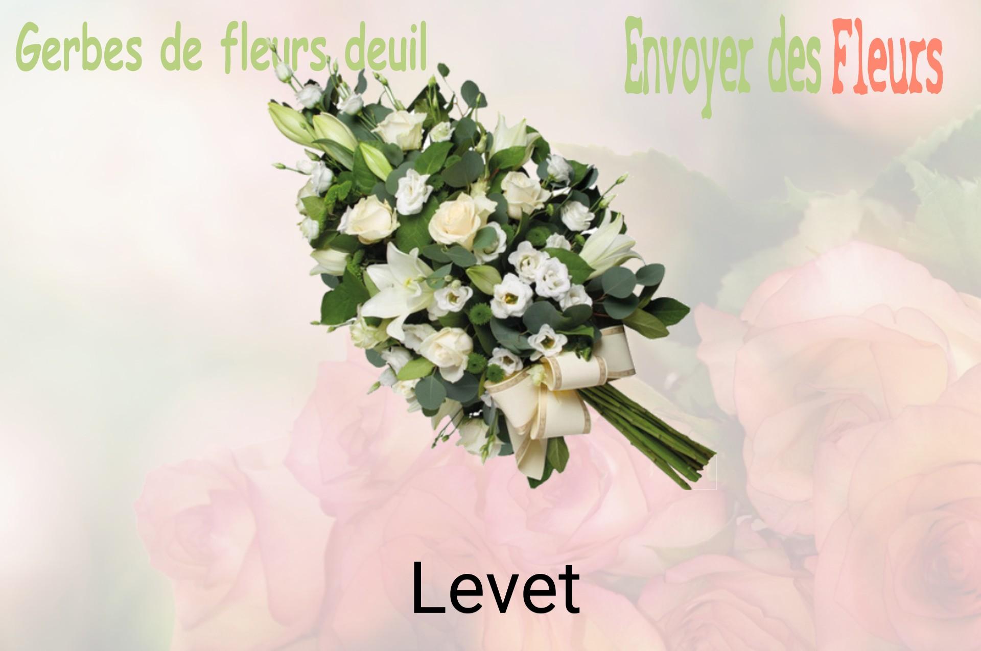 Gerbe de fleurs de deuil livrée à Levet